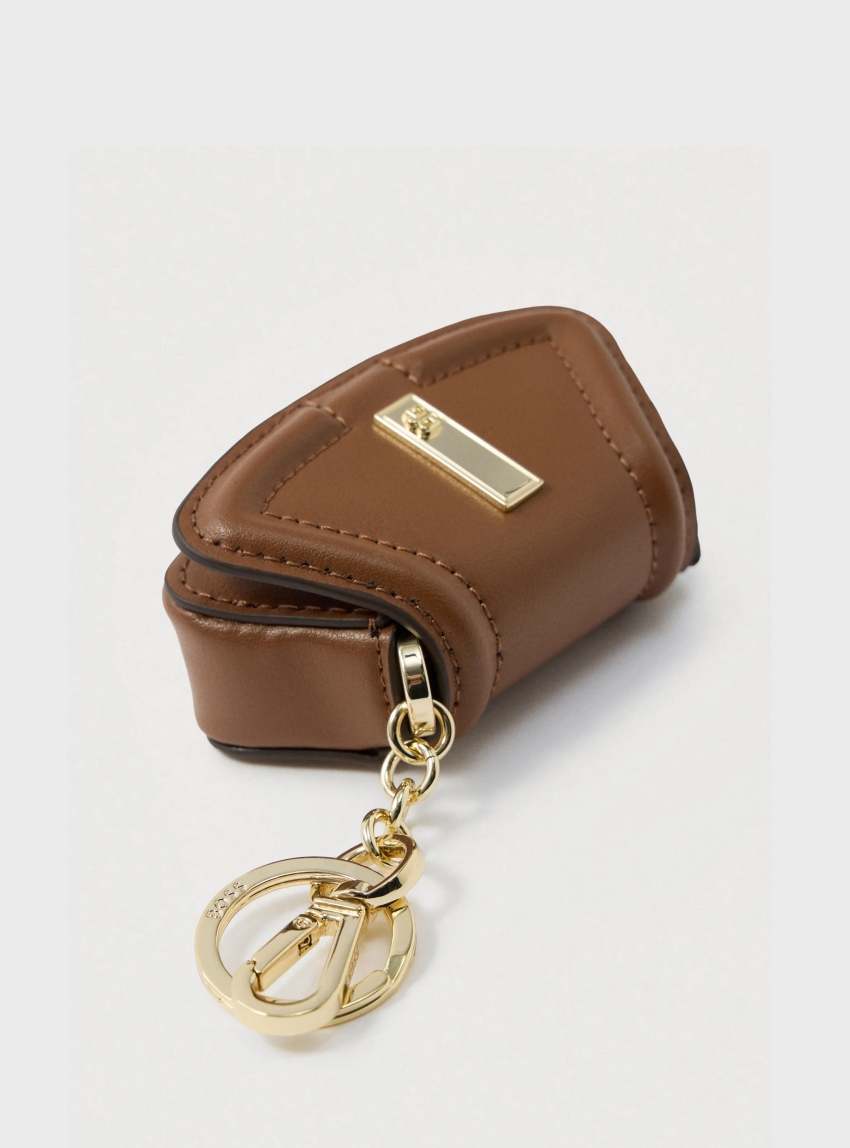 BOSS Ariell Key Ring With Nappa-Leather Charm ARIELL - Light Brown