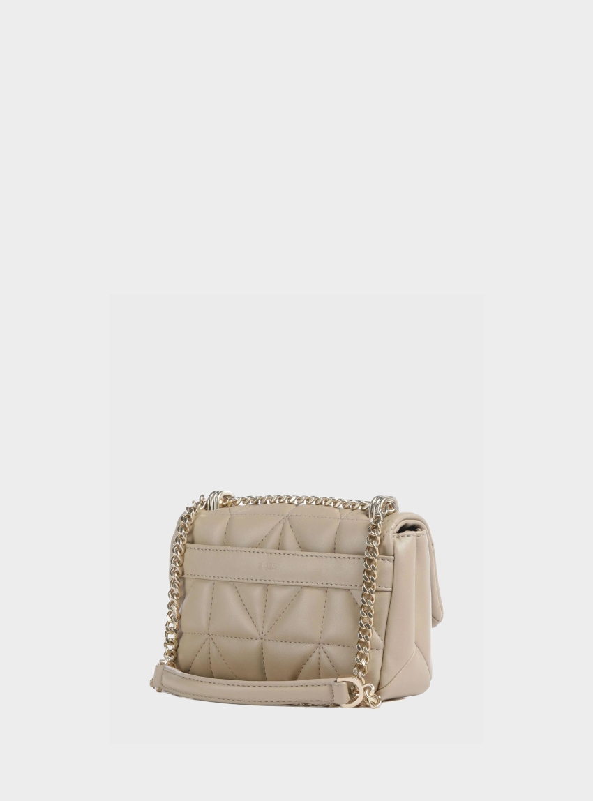 BOSS Small Quilted Shoulder Bag With Double B Monogram B_ICON S Sh. Bag QN - Light Beige