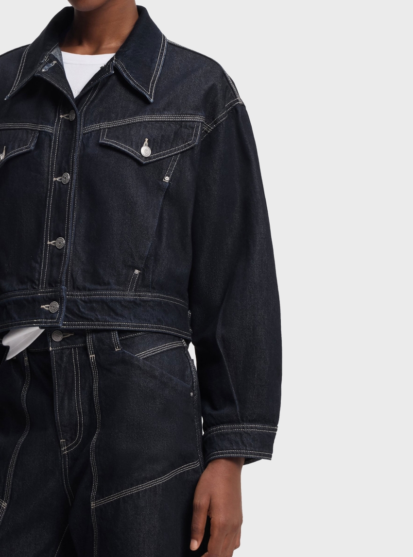 BOSS Regular-Fit Trucker Jacket C_BOMBER TRUCKER 1.0 - Unwashed Denim
