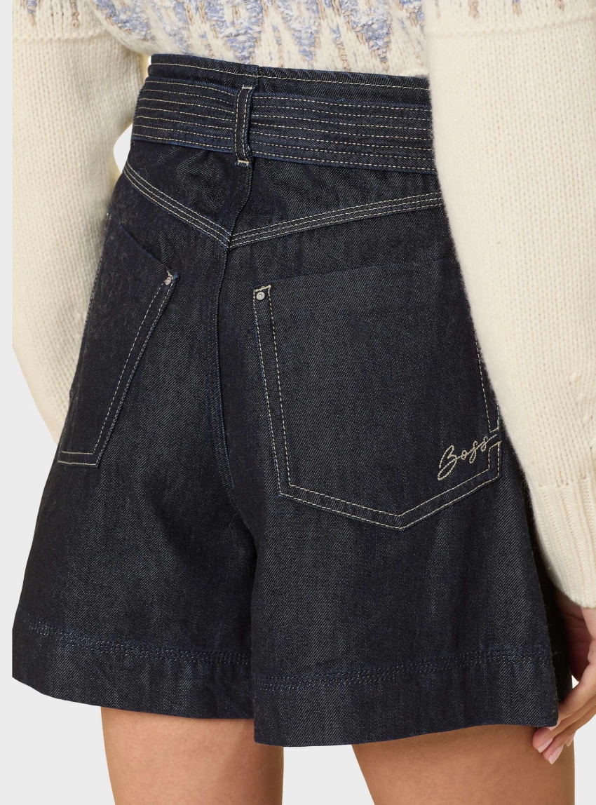 BOSS Regular-Fit Shorts C_CARGO SHORT PPB - Unwashed Denim