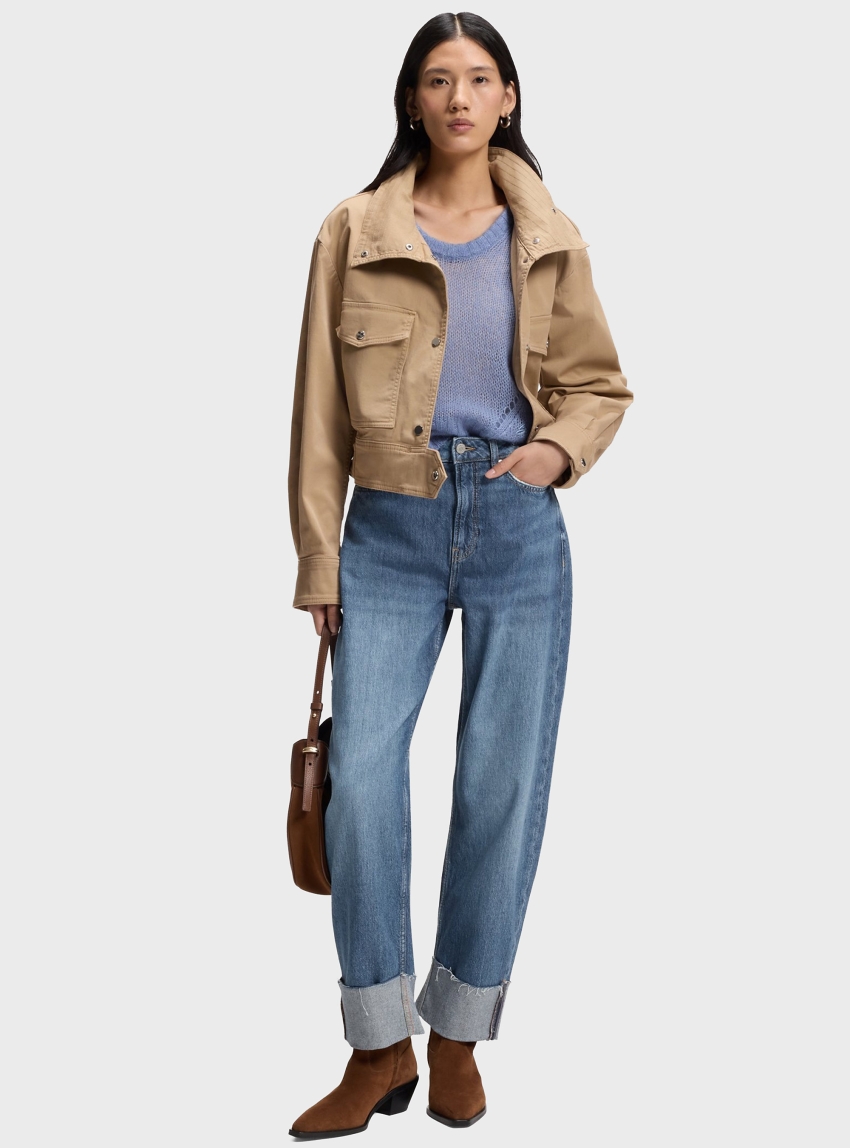 BOSS Relaxed-Fit Jeans With Balloon Leg C_BALLOON HR FUP - Medium Aged Denim