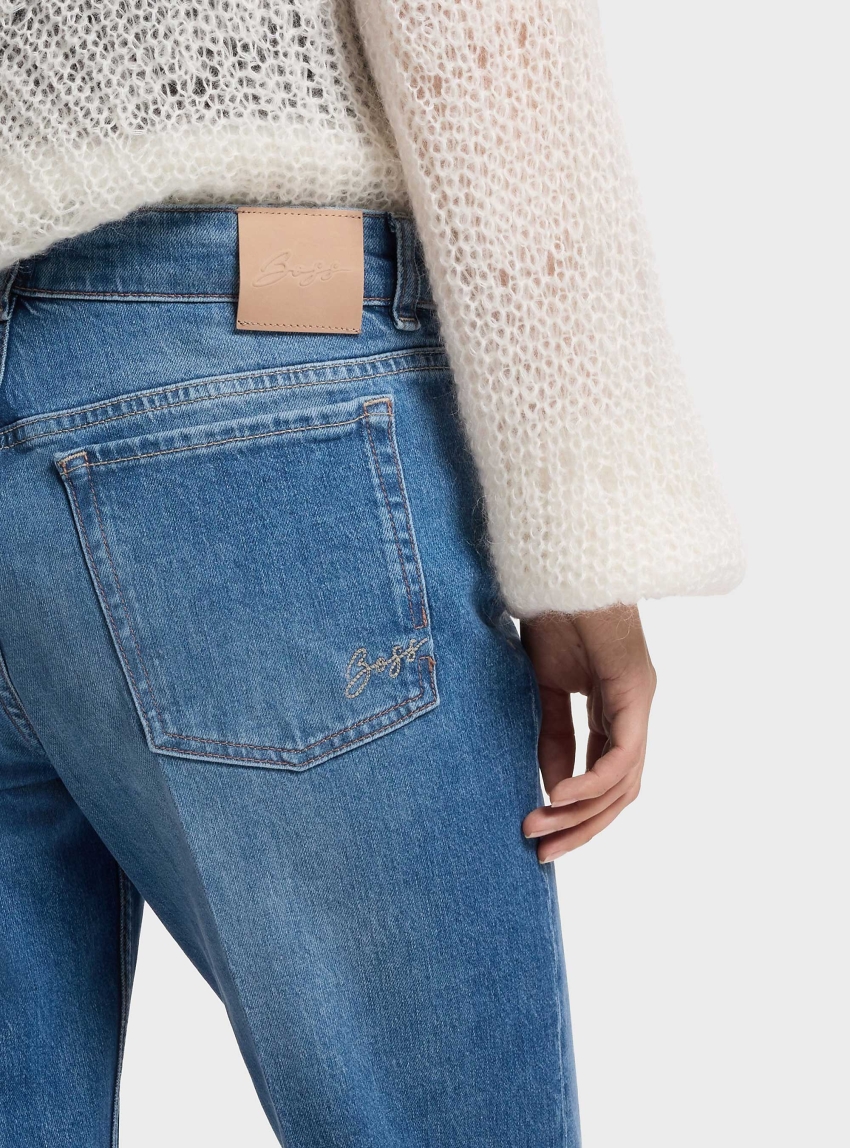 BOSS Wide-Leg Jeans In Blue Comfort-Stretch Denim  C_SOFT BOOTCUT LR - Medium Aged Denim