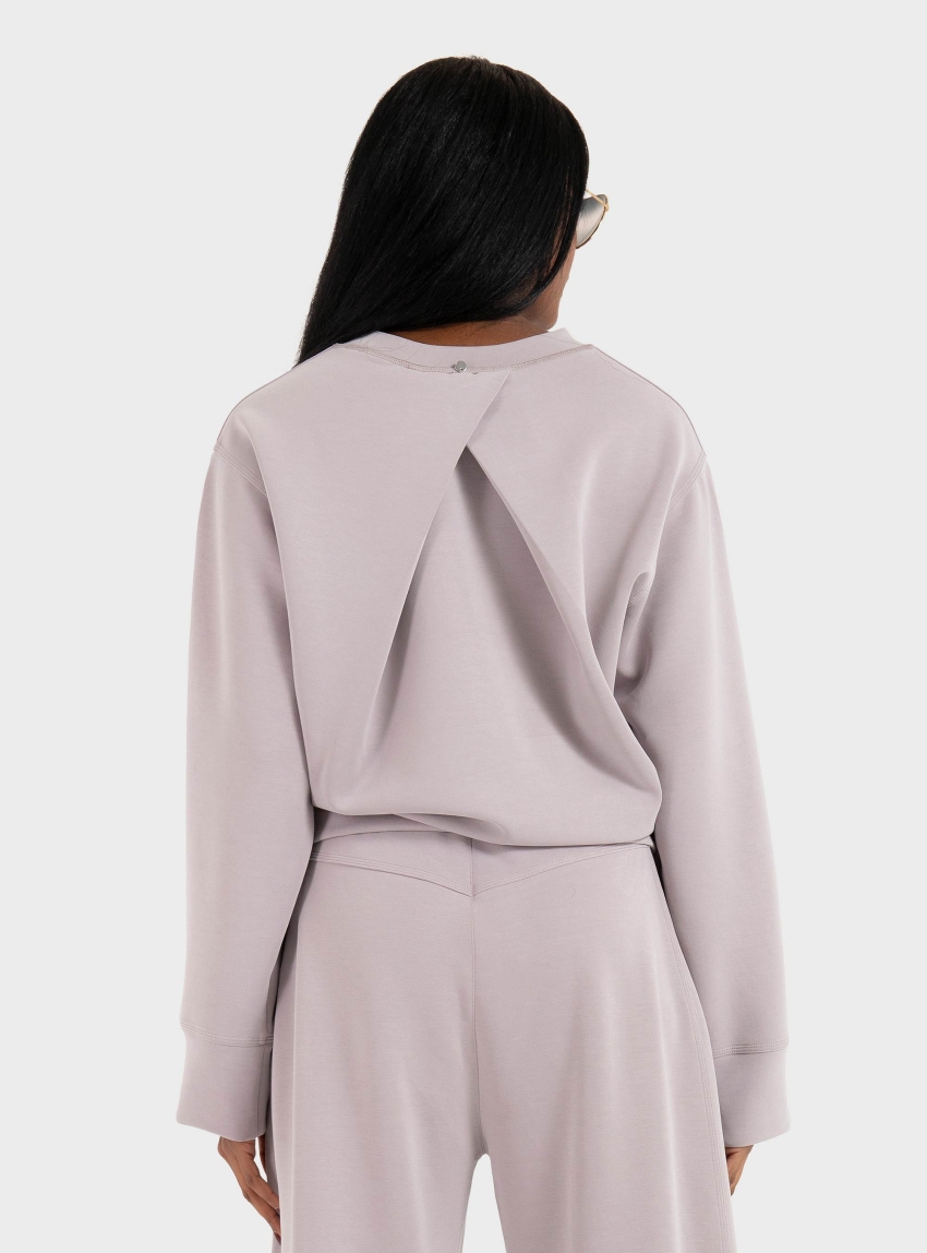 BOSS Relaxed-Fit Sweatshirt With Logo Embroidery  C_Exandra - Lilac
