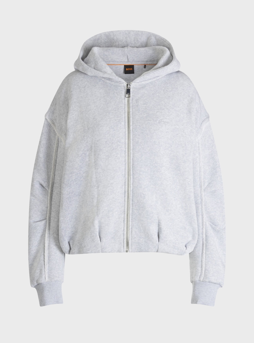 BOSS Zip Hoodie C_Elendy - Light Grey Melange