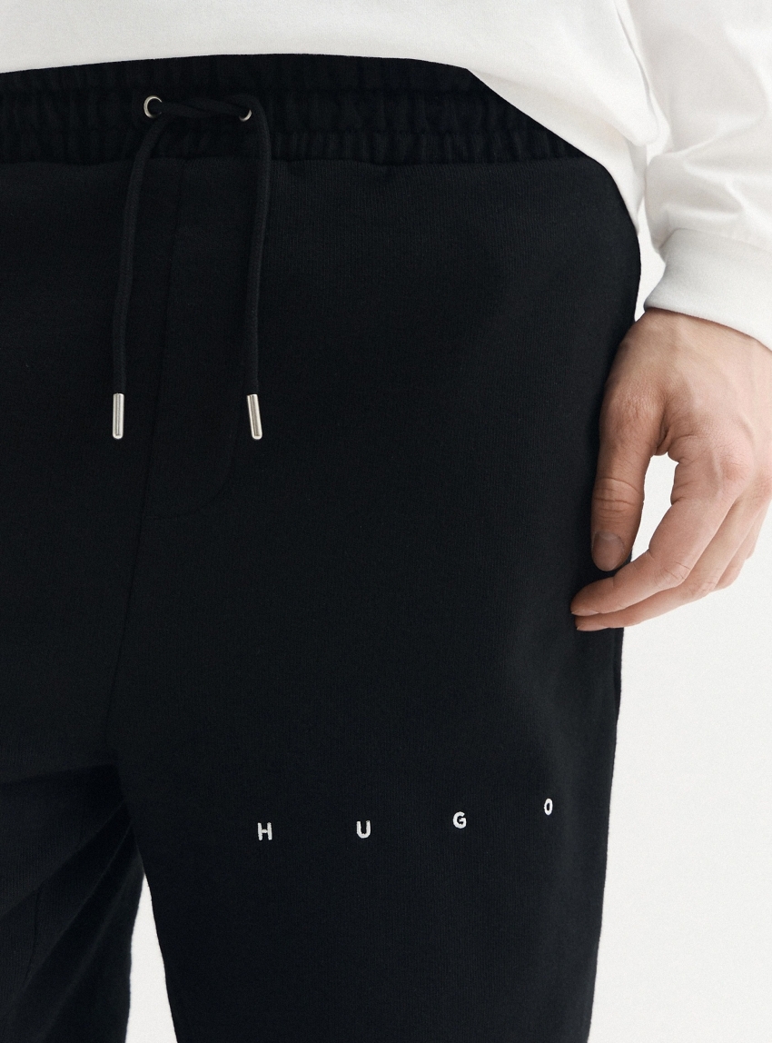 HUGO Relaxed Fit Tracksuit Bottoms Dolando - Black