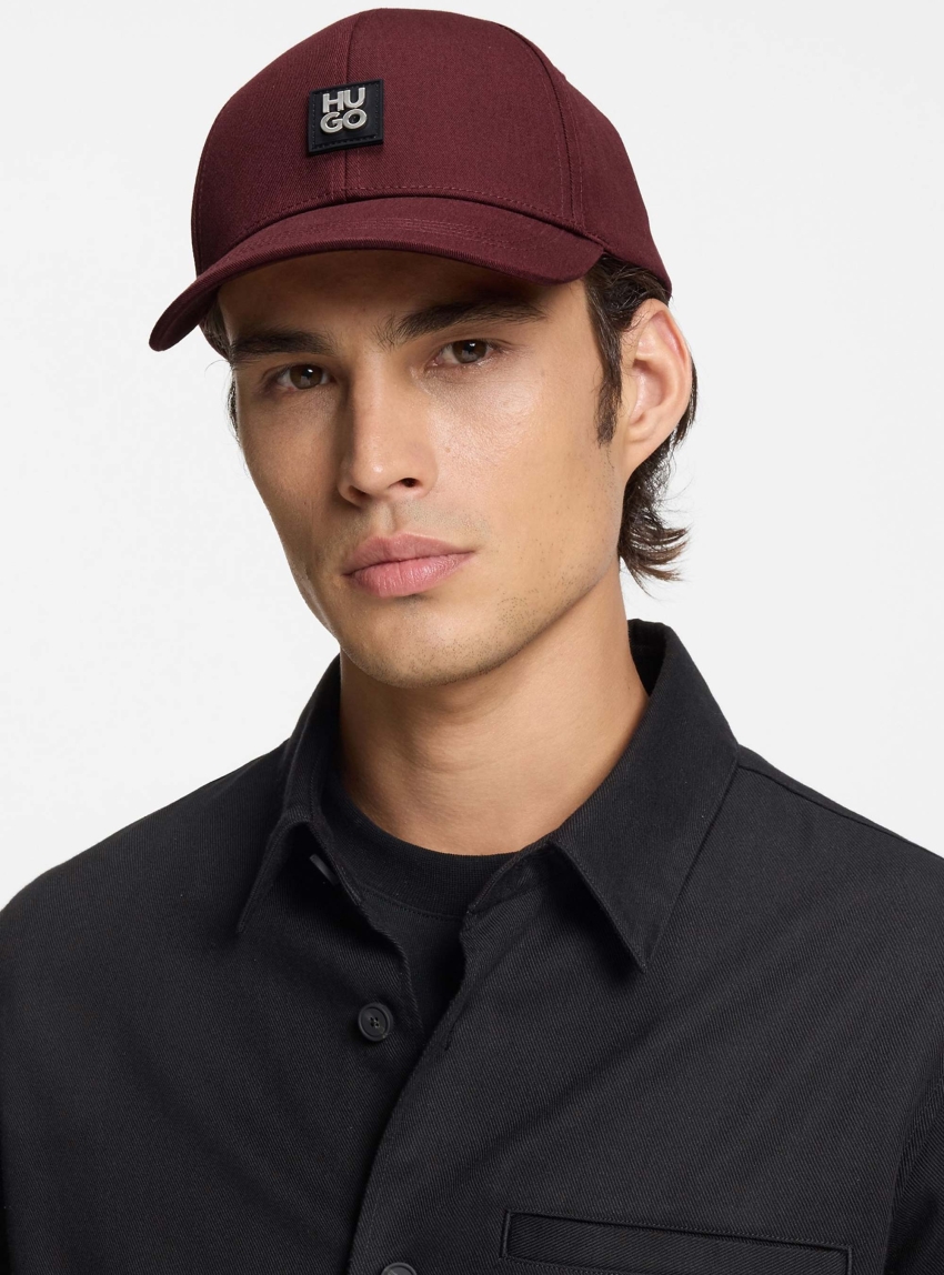 HUGO Cotton-Twill Cap With Stacked Logo  Jake-ME - Animal Print