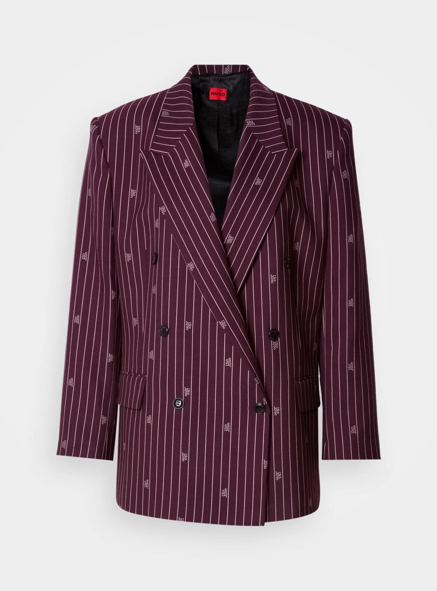 HUGO Relaxed Fit Blazer Antegi - Bordeaux