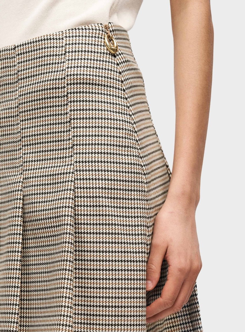 HUGO Checked Skirt Roballo-1 - Beige