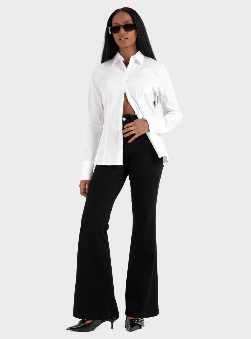 HUGO Slim-Fit Shirt In Easy-Iron Cotton-Blend Twill  The Fitted Shirt - White
