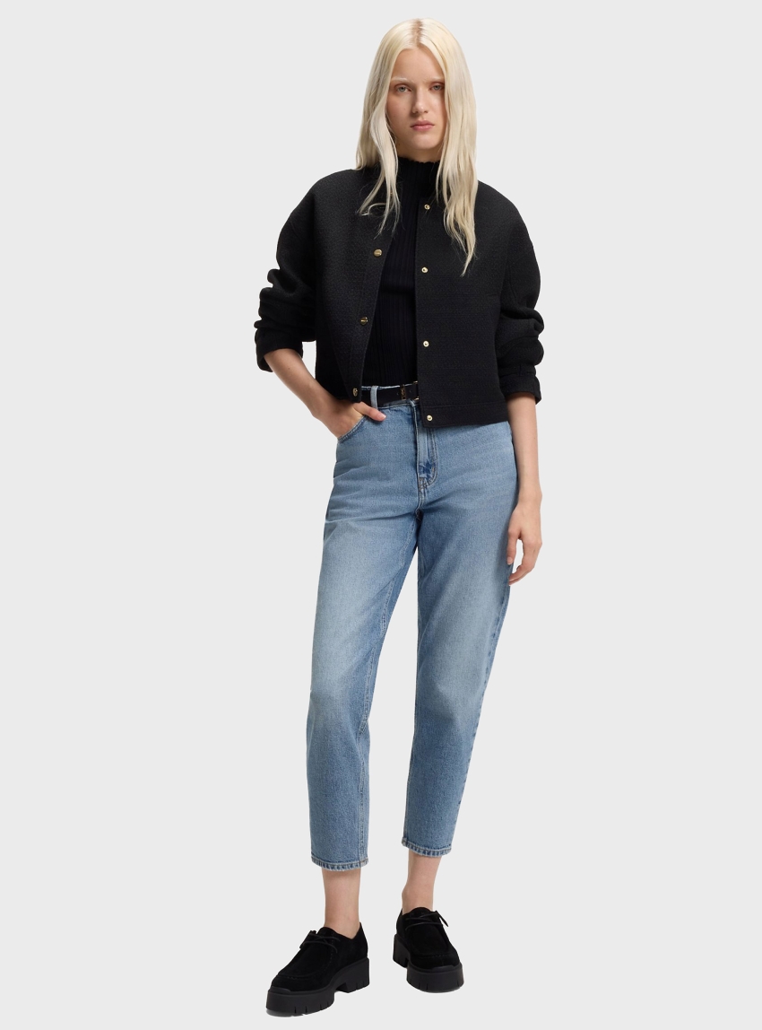 HUGO Mom-Fit Jeans With Embossed Pocket  Garlene - Medium Aged Denim