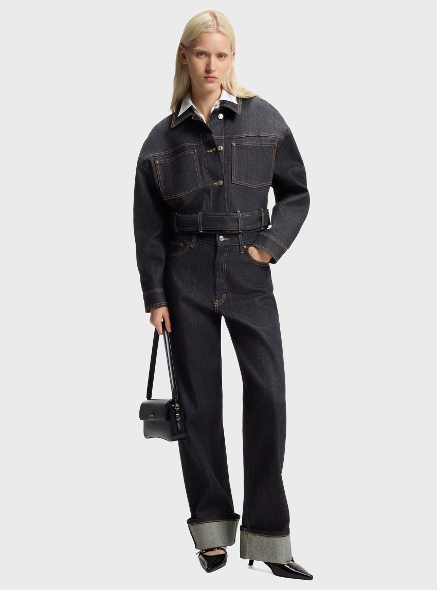 HUGO Wide-Leg Jeans In Japanese Selvedge Denim  Geabena - Unwashed Denim