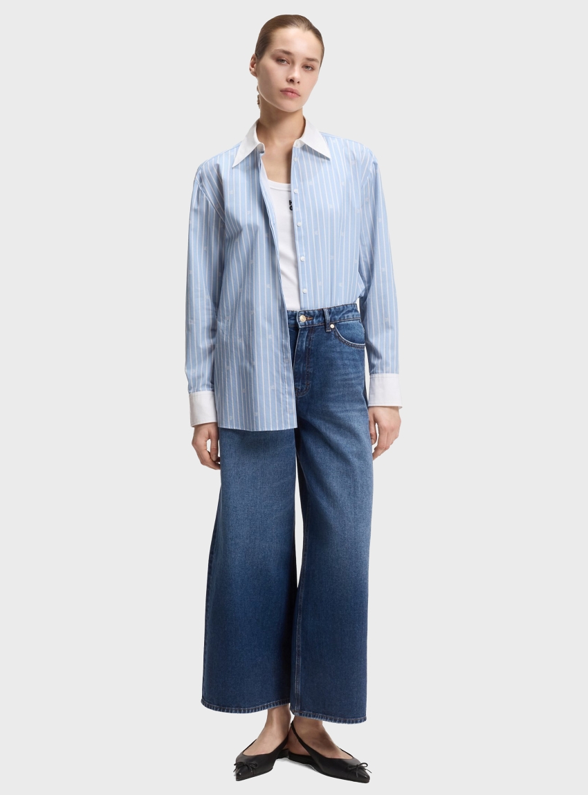 HUGO Wide-Leg Jeans Geredith - Dark Aged Denim