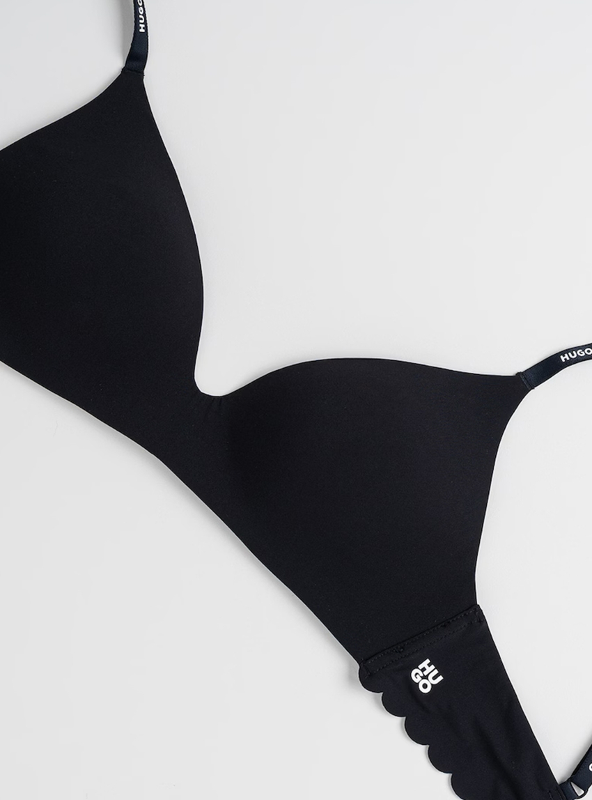 HUGO Bralette With Logo Trims  ORIGINAL - Black