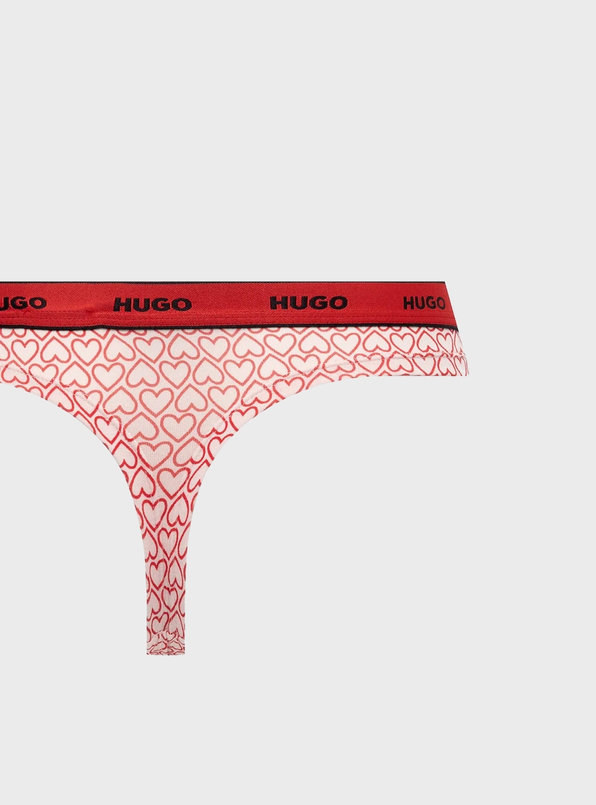 HUGO Three-Pack Thongs With Logo Waistbands  TRIPLET THONG DESIGN - Pink