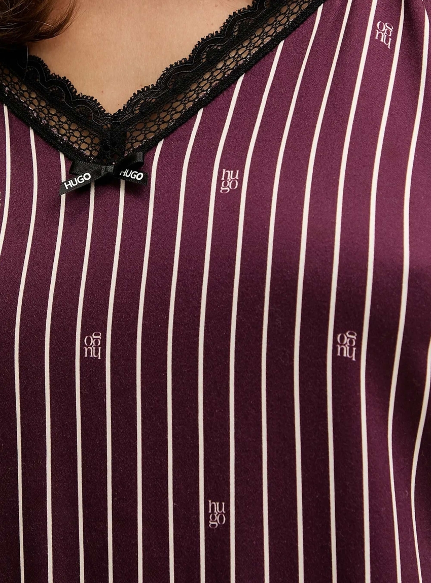 HUGO Lounge Top UNIQUE VEST - Bordeaux