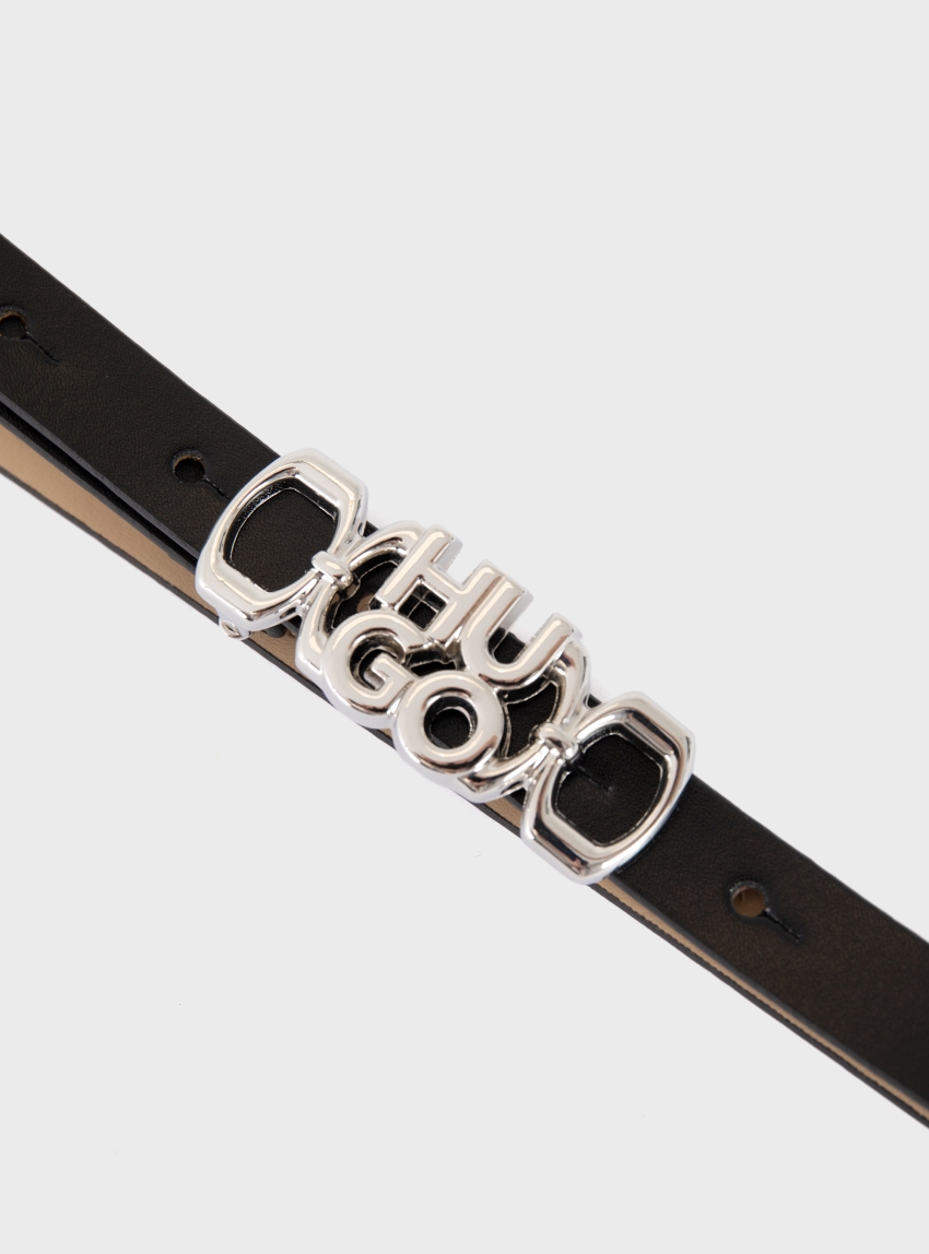 HUGO Leather Belt Nadina-HU-GO_Sz15 - Black