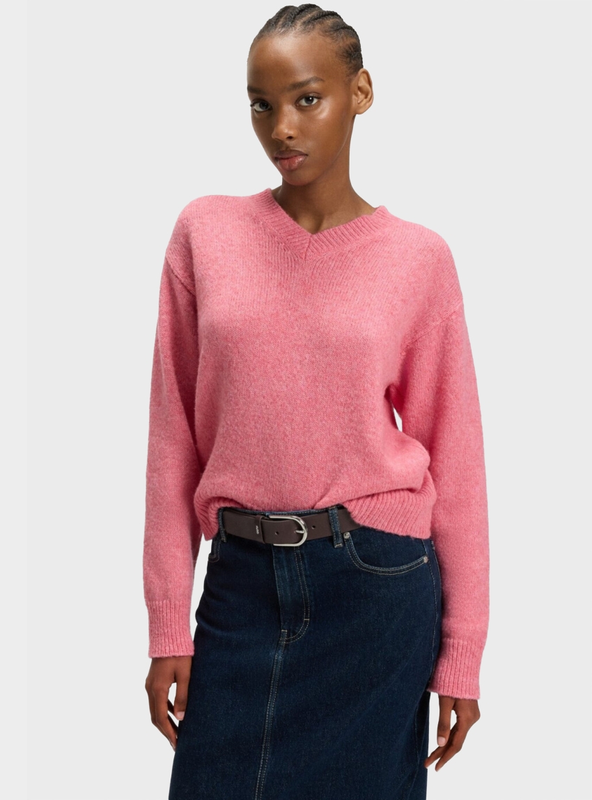 HUGO Leather Belt With Logo-Lettering Keeper Zoey-S_Sz35 - Brown