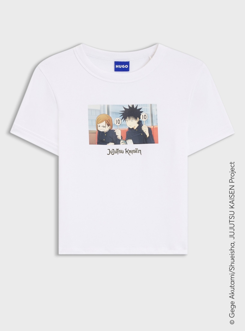 HUGO X Jujutsu Kaisen T-Shirt With Megumi And Nobara Print  Dalia_B_JJK - White