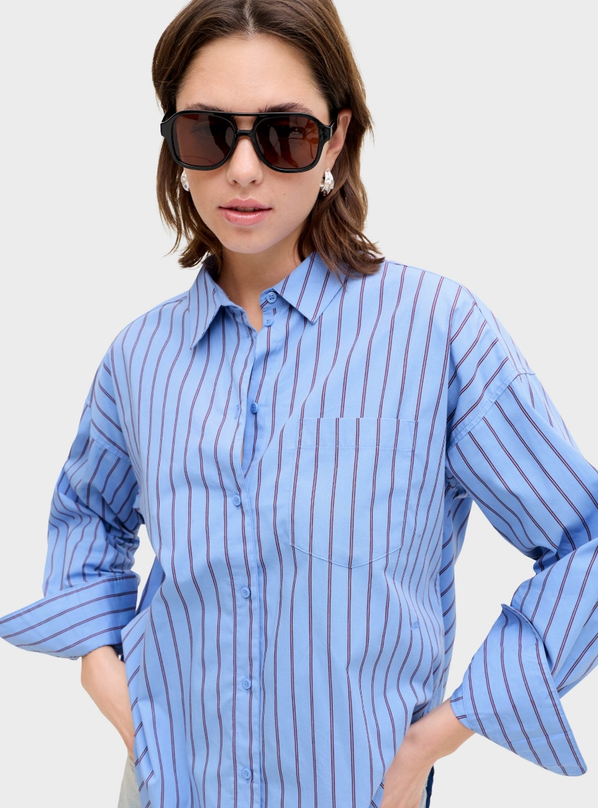 JJXX Jamie Relaxed Poplin Shirt - Sky Blue