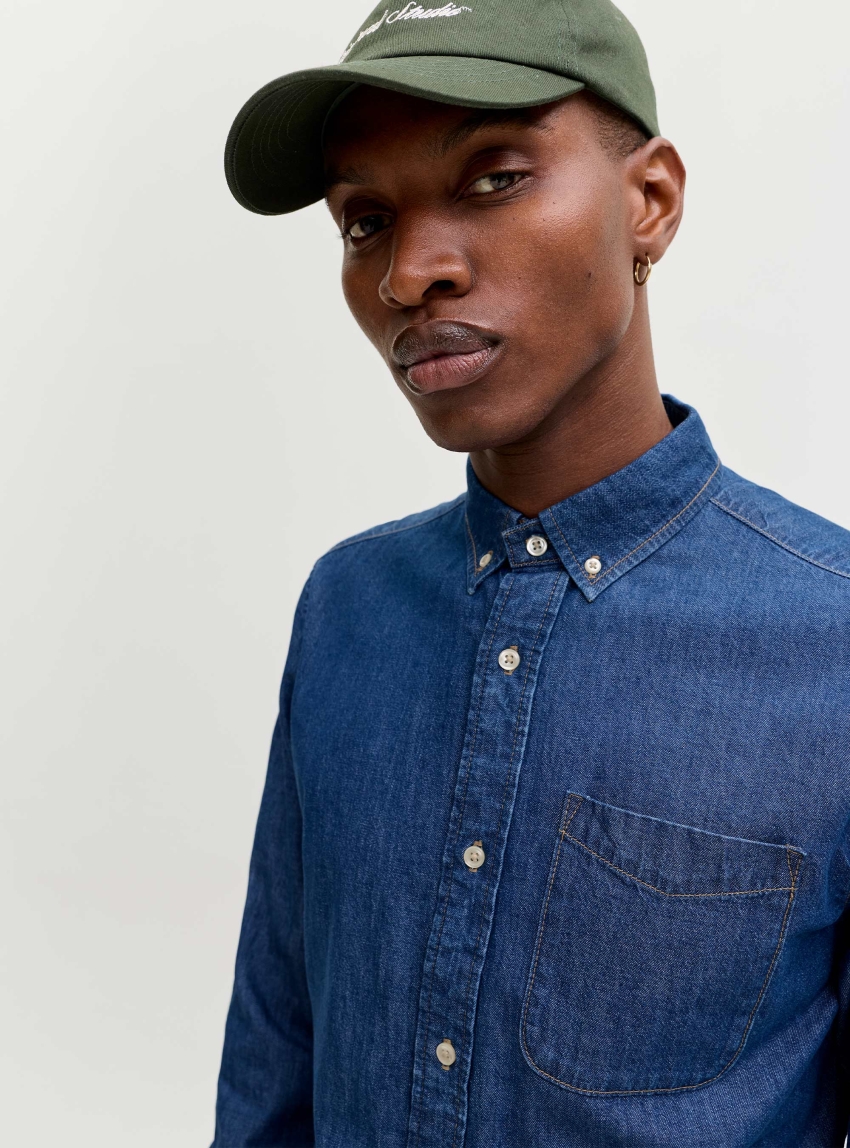 Jack & Jones Brook Oxford Shirt - Medium Aged Denim