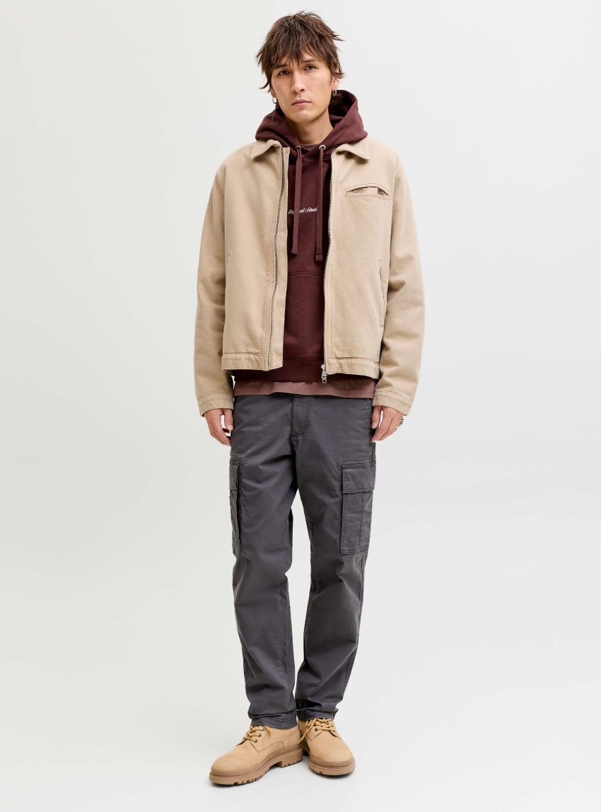 Jack & Jones Kane Frank Cargo Pants - Dark Grey