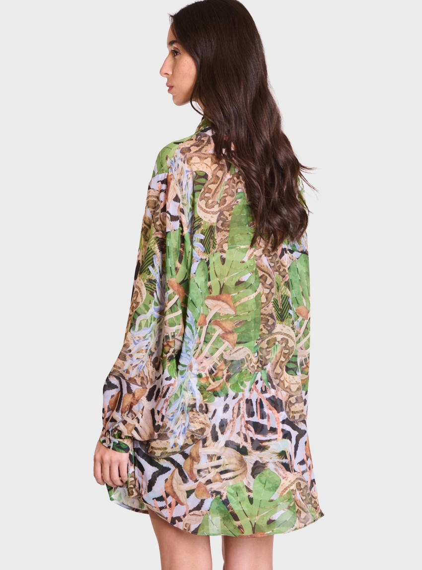 Atelier by Collectiva Noir Taria Shirt - Leopard Print