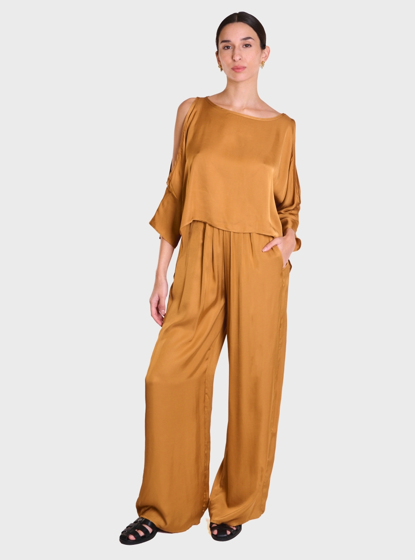 Atelier by Collectiva Noir Blossom Pants - Camel