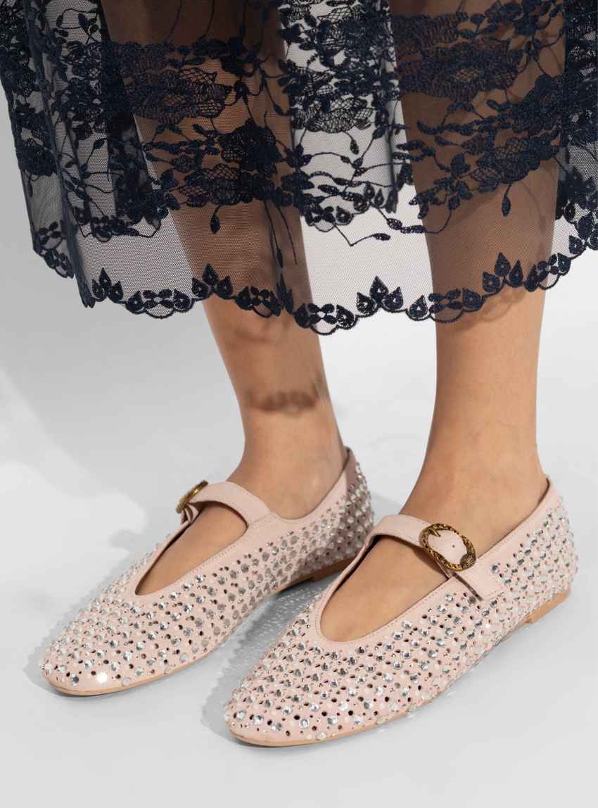 Kurt Geiger Mayfair Ballet Flats - Pale Pink