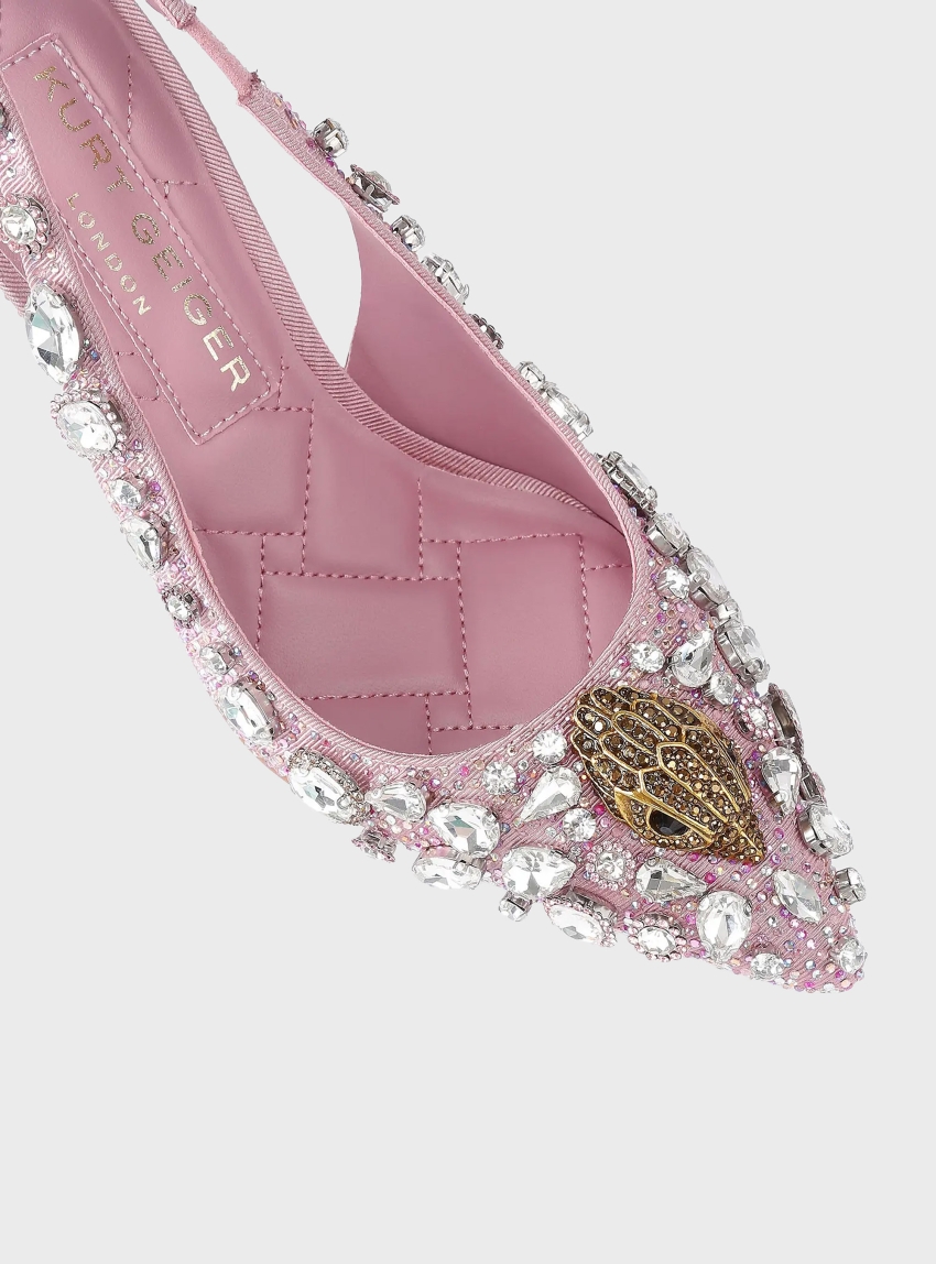 Kurt Geiger Belgravia C High Sling Heels - Pale Pink