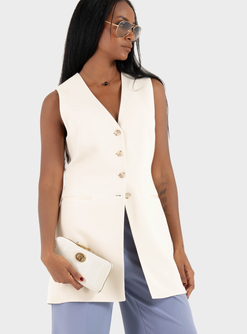 Kurt Geiger Chelsea Zip Around Wallet - Bone