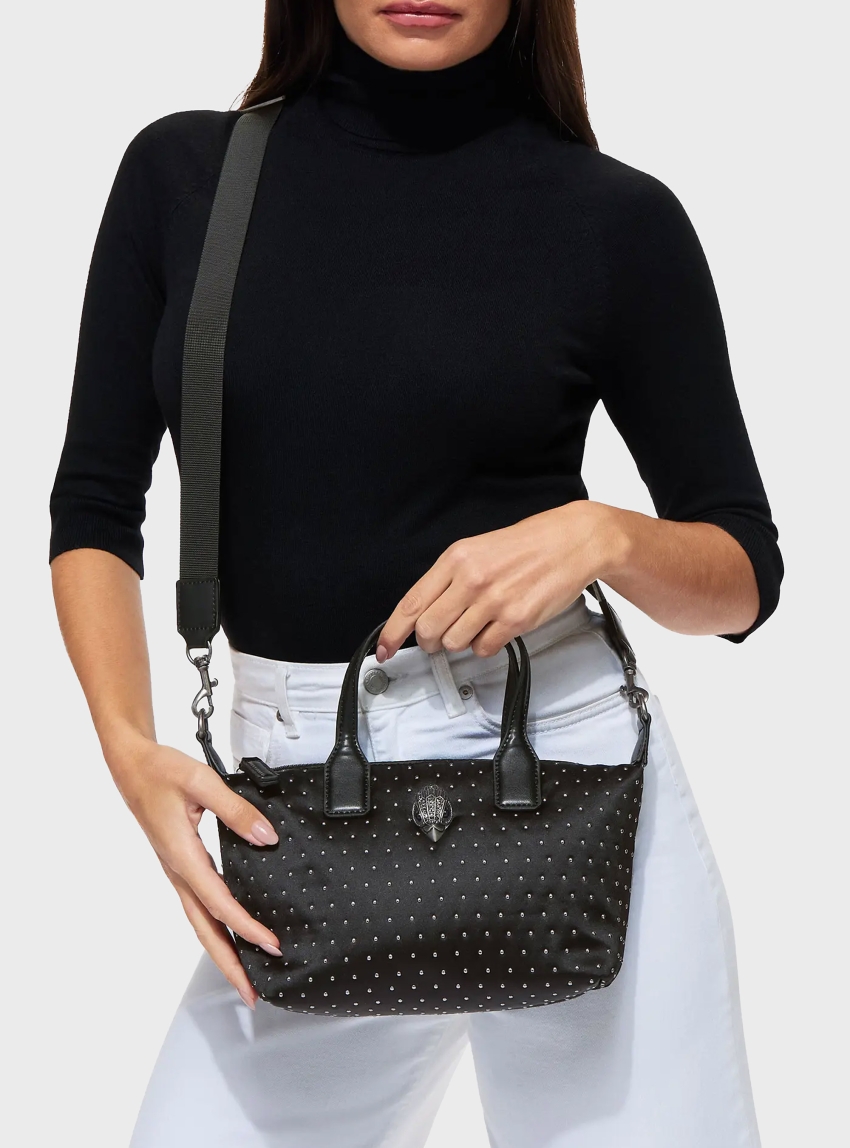 Kurt Geiger Small Recycled Studded Shopper Bag - Black