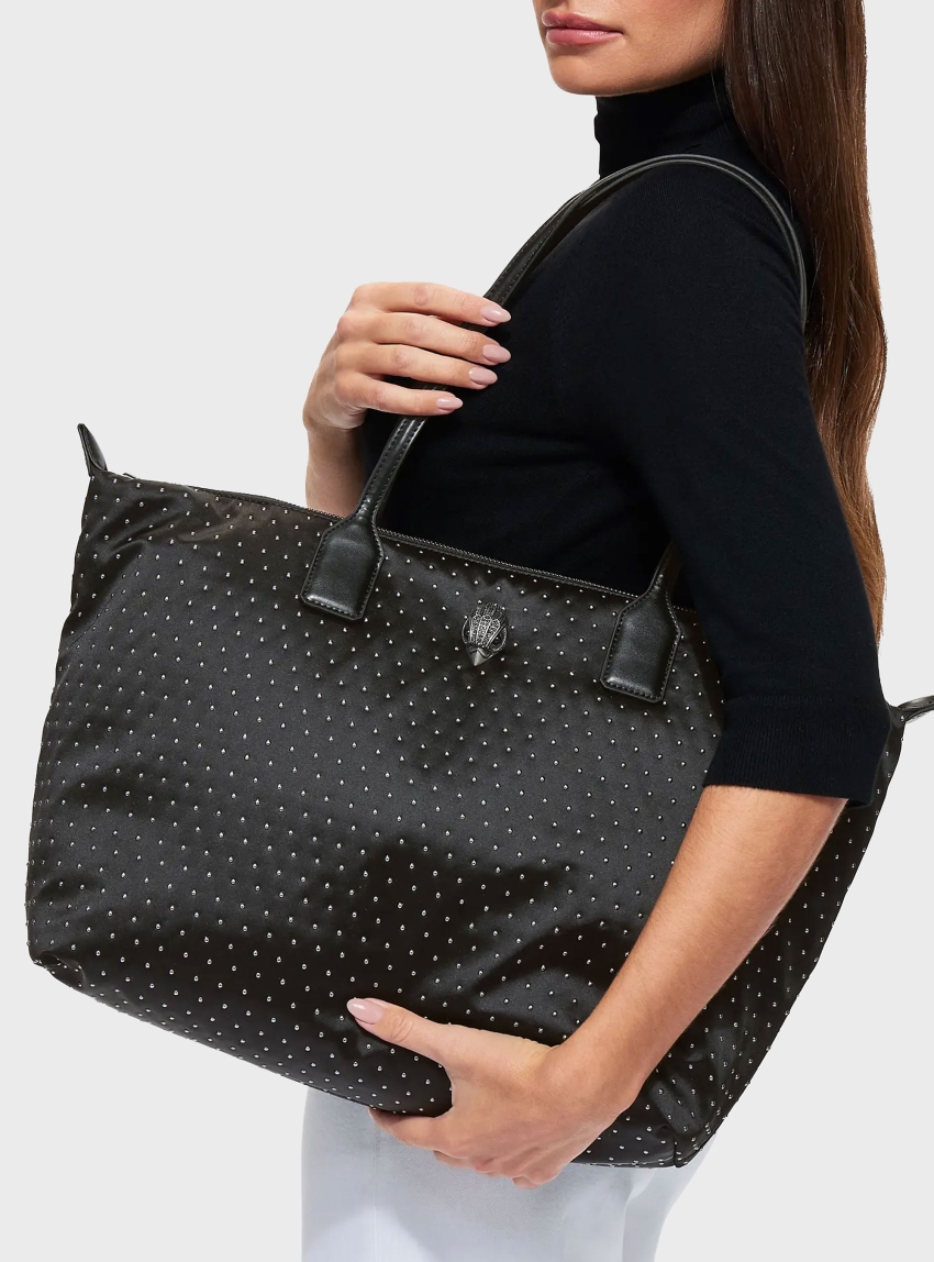 Kurt Geiger Recycled Studded Shopper Bag - Black