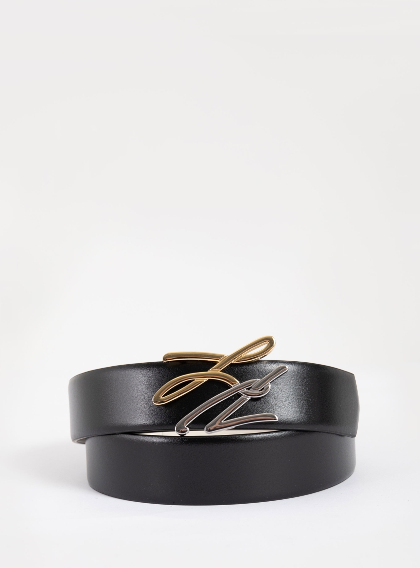 Karl Lagerfeld K/Autograph Reversible Belt - White