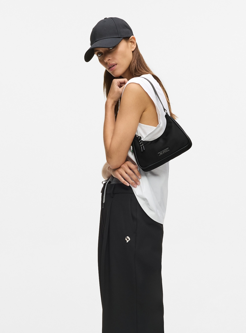 Karl Lagerfeld Ikon Nylon Mini Shoulder Bag - Black