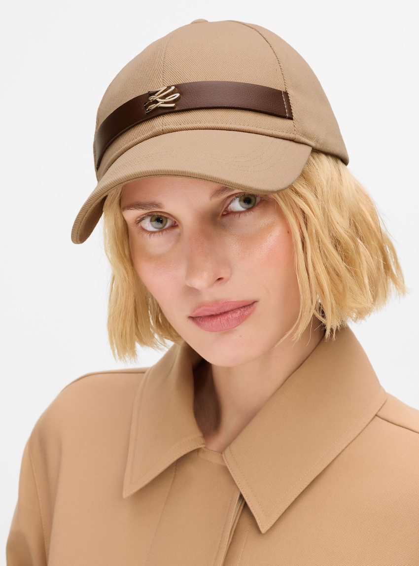 Karl Lagerfeld K/Autograph Belt Cap - Light Brown