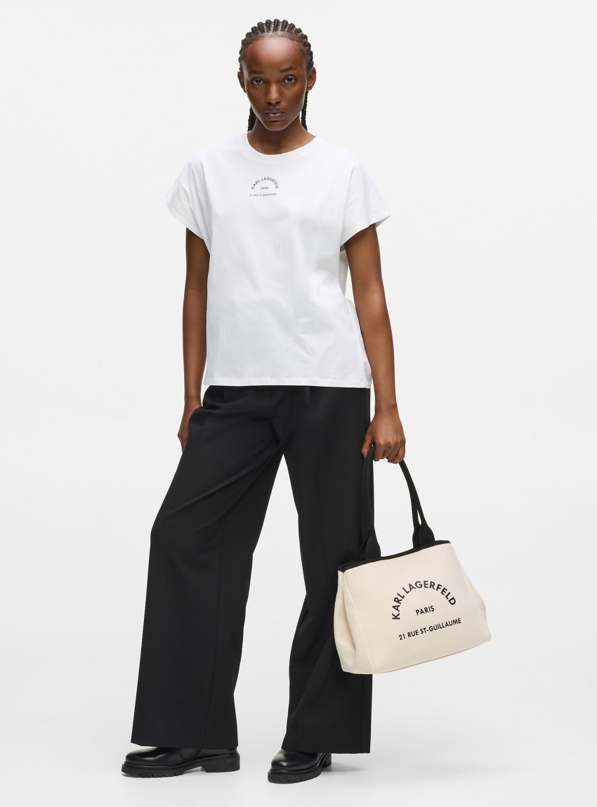 Karl Lagerfeld Rue St-Guillaume Transformable Tote Bag - Natural