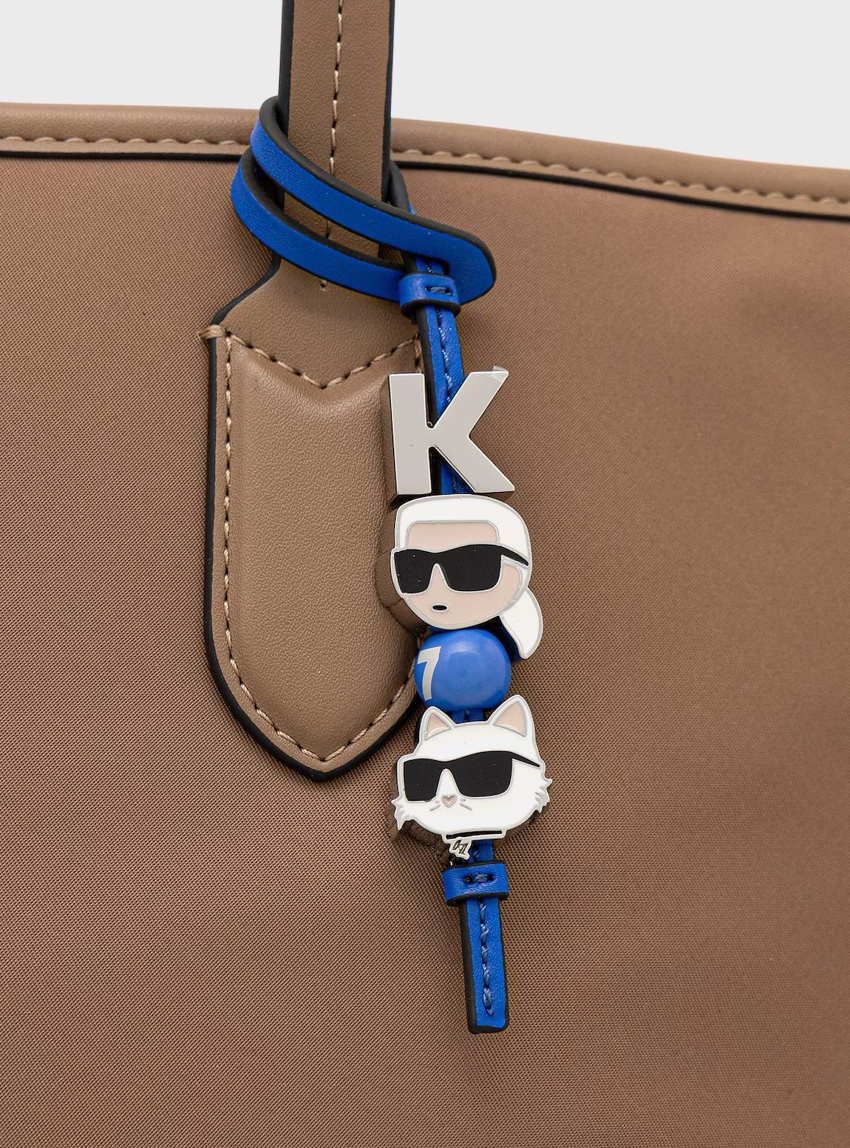 Karl Lagerfeld Ikon Nylon Large Tote - Dark Beige