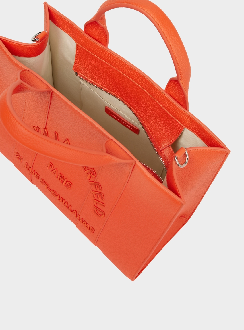 Karl Lagerfeld Rue St-Guillaume Medium Tote Bag - Coral