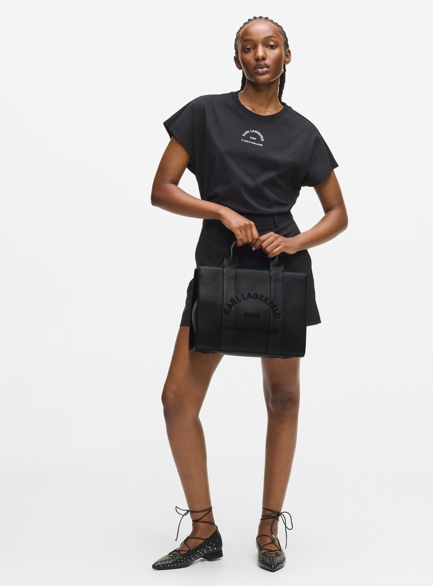 Karl Lagerfeld Rue St-Guillaume Medium Tote Bag - Black