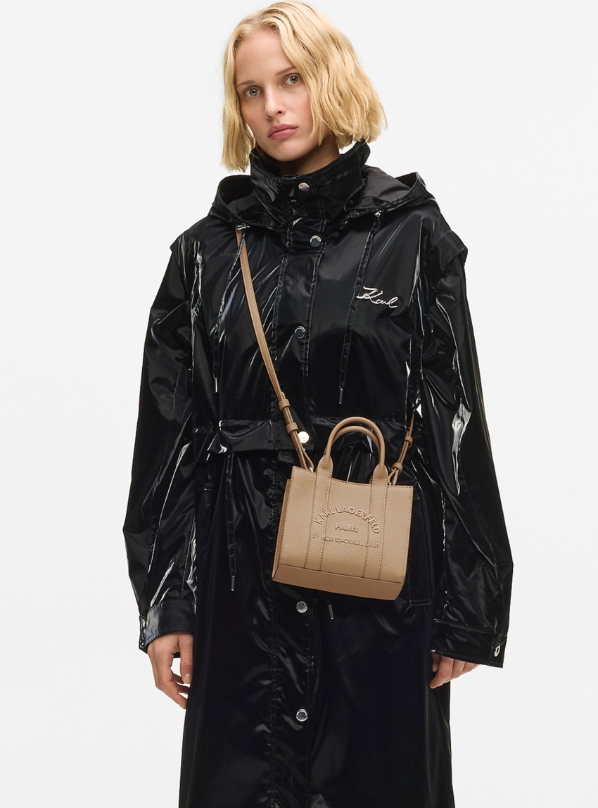 Karl Lagerfeld Rue St-Guillaume Mini Tote Bag - Light Brown