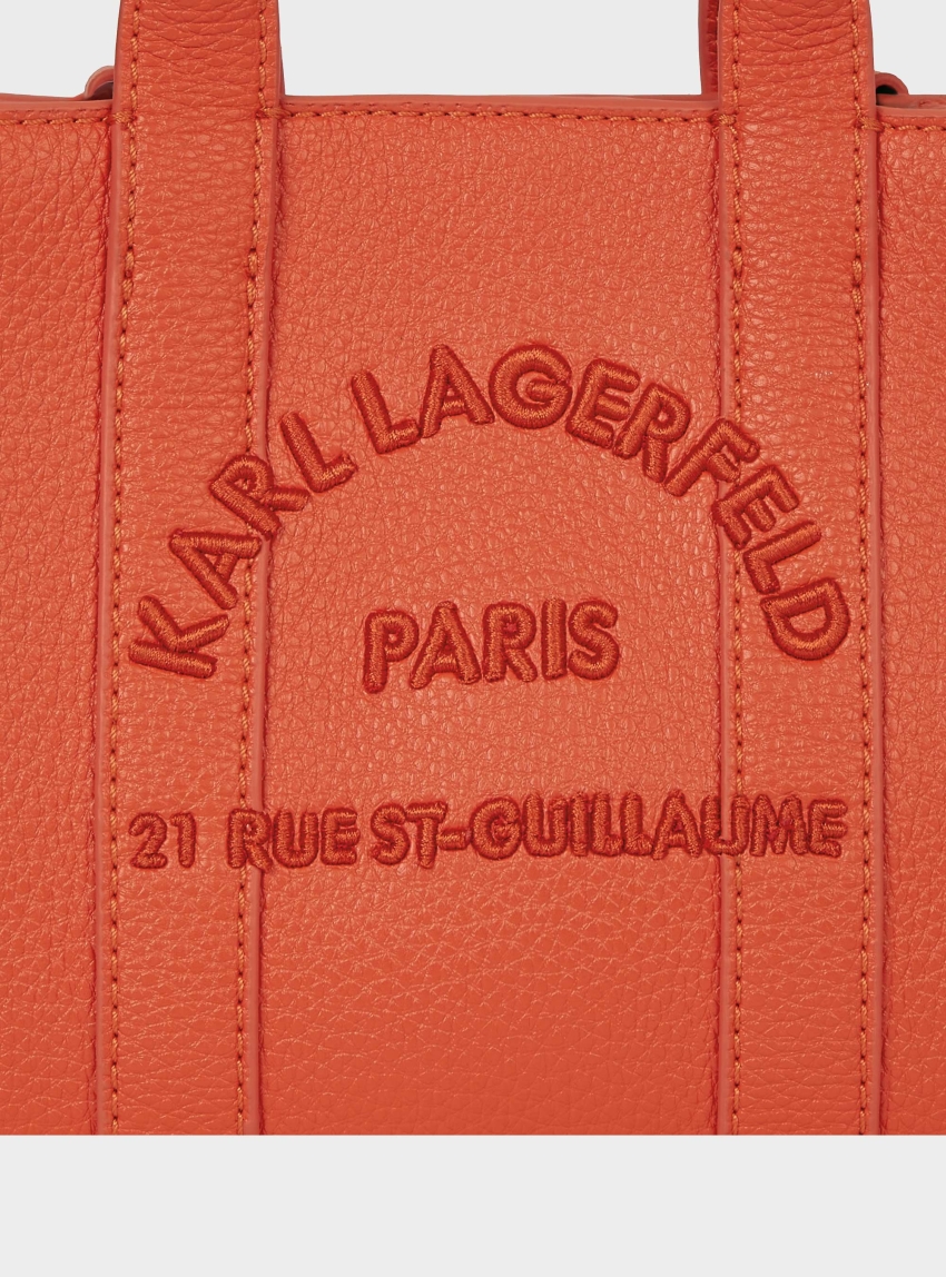 Karl Lagerfeld Rue St-Guillaume Mini Tote Bag - Coral