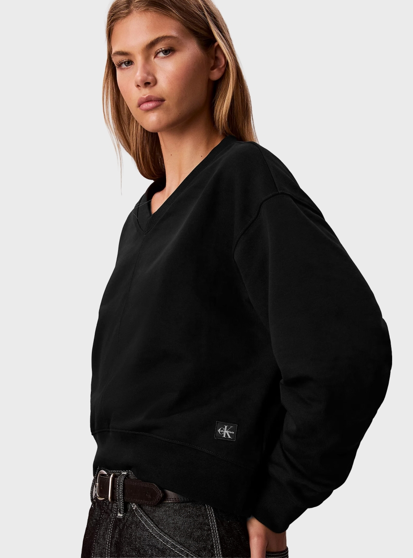 Calvin Klein Terry Relaxed Sweatshirt - Black