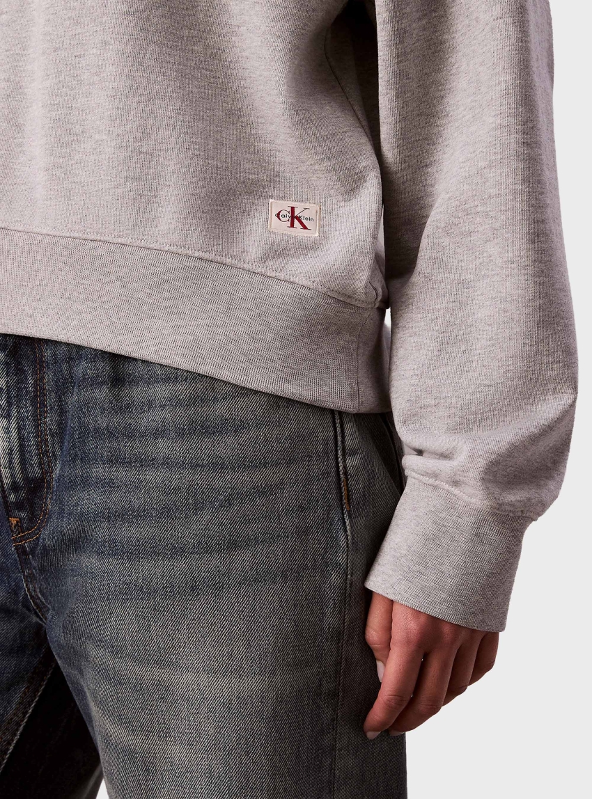 Calvin Klein Terry Relaxed Sweatshirt - Light Grey Melange