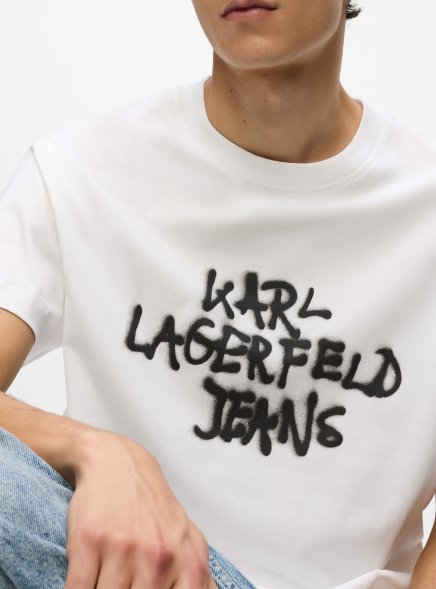 Karl Lagerfeld Jeans Graffiti T-Shirt - White
