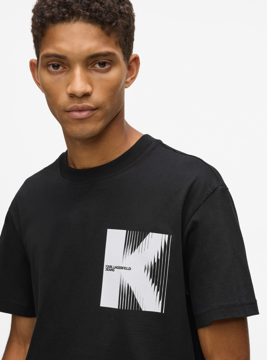 Karl Lagerfeld Jeans K Artwork T-Shirt - Black