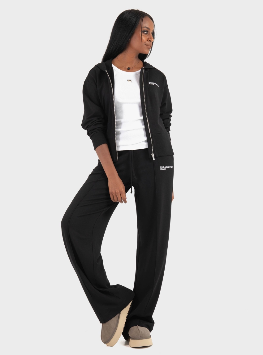 Karl Lagerfeld Jeans Milano Zip Hoodie - Black