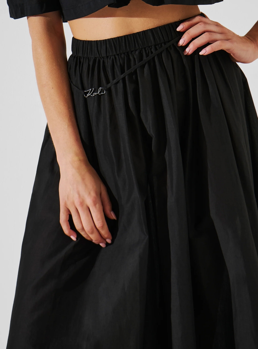 Karl Lagerfeld K/Signature Beach Maxi Skirt - Black