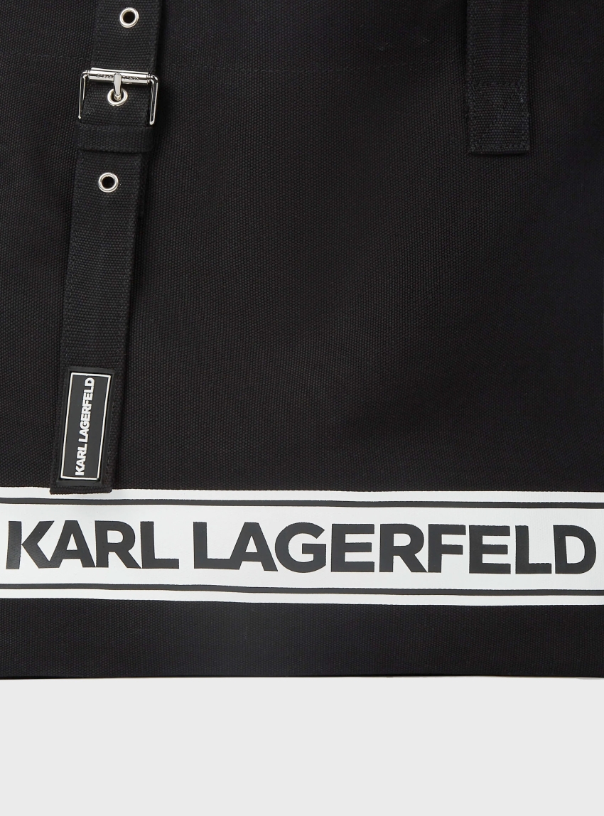 Karl Lagerfeld Logo Beach Bag - Black