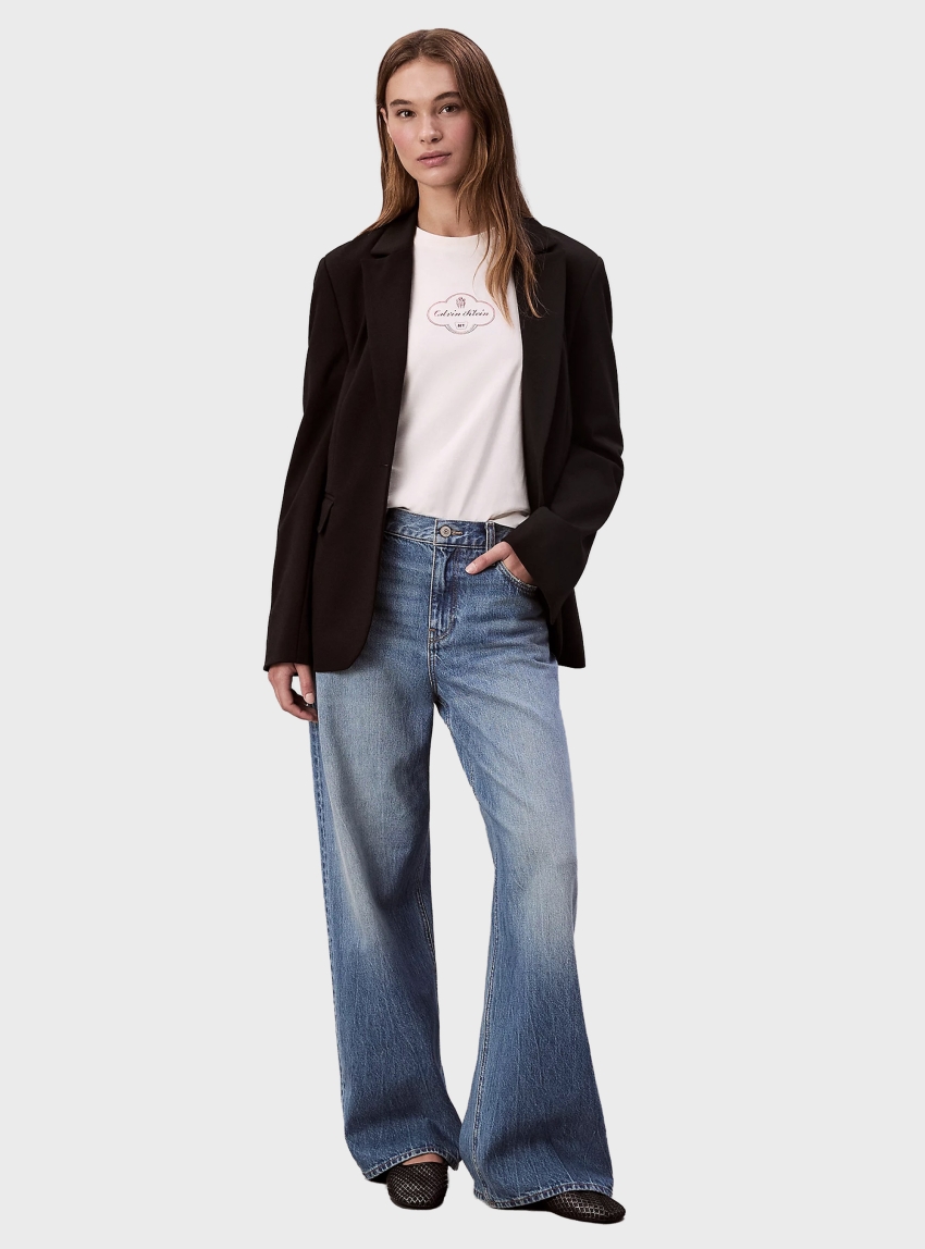 Calvin Klein Low Rise Baggy Jeans - Medium Aged Denim