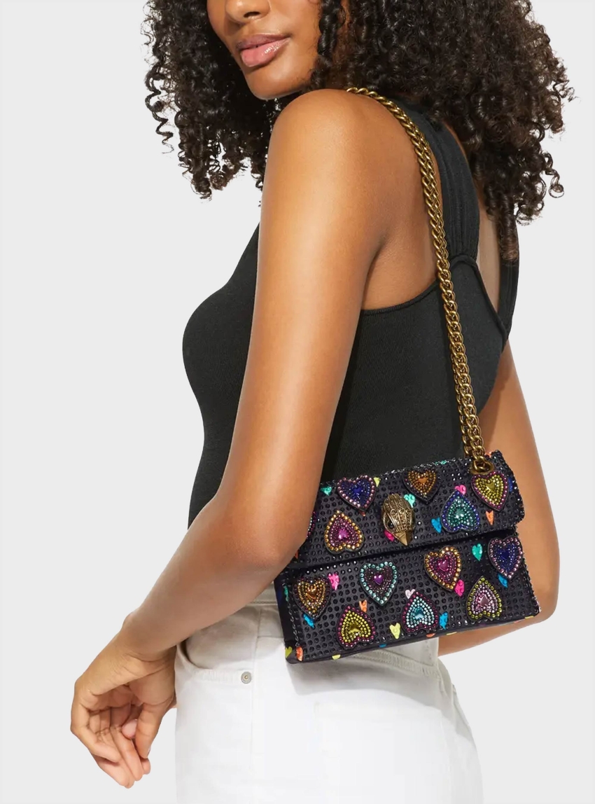 Kurt Geiger Mini Fabric Kensington Bag - Black